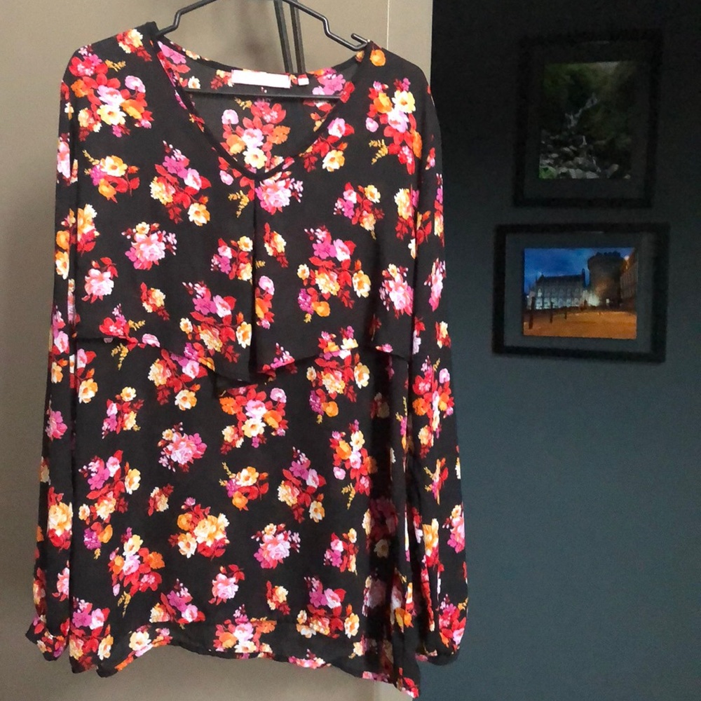 Sheer Floral Blouse
